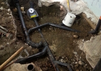 New plumbing for bathroom