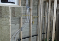 View of kitchen area roughed in