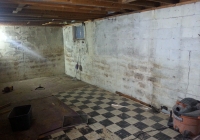 View with the old basement walls removed