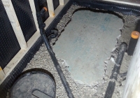 Laundry room pluming and sump pit