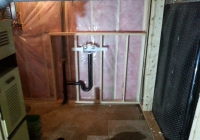 Laundry room rough in with frost wall