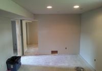 Basement all drywalled