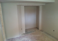 Basement all drywalled