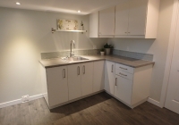 Basement wet bar area