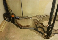 New ground plumbing installed